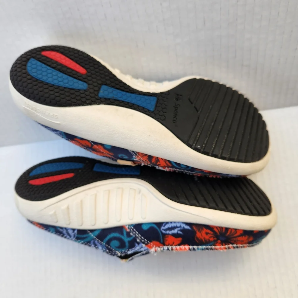 Spenco Siesta Solstice Poppy Print Floral Women's Size 5 Slip On Mules - Picture 5 of 7